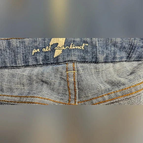 Seven 7 For All Mankind Women's A Pocket Flare Leg Jeans Blue Size 31 - Picture 10 of 10